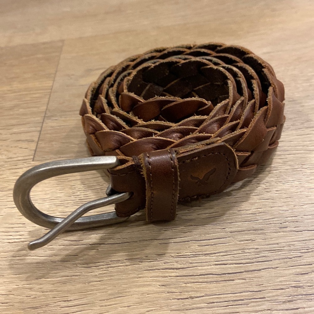 AMERICAN EAGLE BROWN BRAIDED BELT